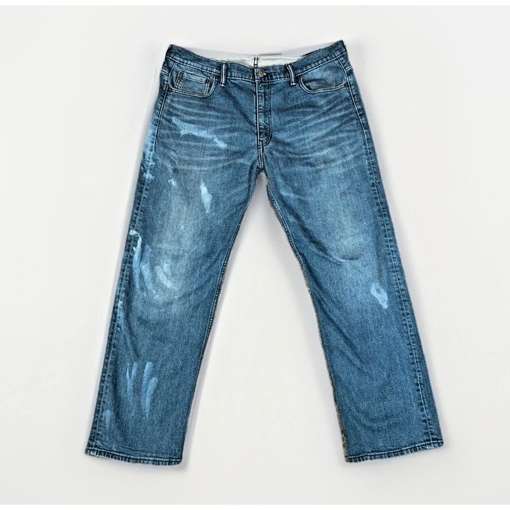 Levi's 569 Loose Straight Jeans Mens W36 L32 Blue Medium Wash Denim
